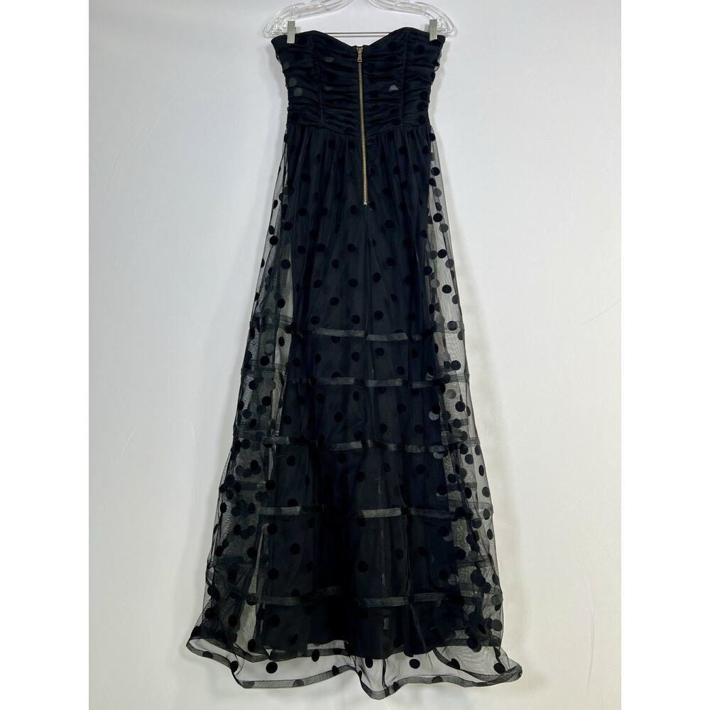 Vintage Betsey Johnsonβ Black Mesh Strapless Dress Gown Sz 4 Whimsigoth
